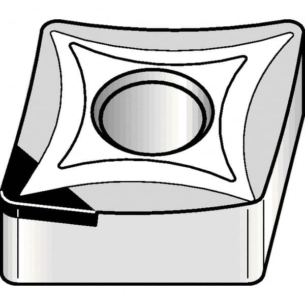 Kennametal - CNMS432 F Grade KD1425 Polycrystalline Diamond (PCD) Turning Insert - 80° Diamond, 1/2" Inscr Circle, 3/16" Thick, 1/32" Corner Radius - Americas Industrial Supply