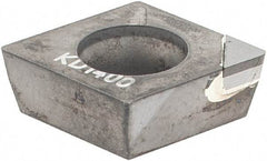 Kennametal - CPGW32.51 F Grade KD1400 Polycrystalline Diamond (PCD) Turning Insert - 80° Diamond, 3/8" Inscr Circle, 5/32" Thick, 1/64" Corner Radius - Americas Industrial Supply