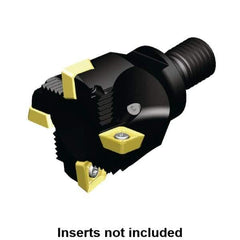 Kennametal - 1-1/2" Cut Diam, 0.433" Max Depth of Cut, Indexable Plunge End Mill - M16 Modular Connection, SD.T 43.. Insert Style, KTSZR Toolholder Style, Through Coolant - Americas Industrial Supply