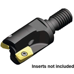 Kennametal - 5/8" Cut Diam, 1" OAL, Indexable Square Shoulder End Mill - M8 Modular Connection, 0° Lead Angle - Americas Industrial Supply