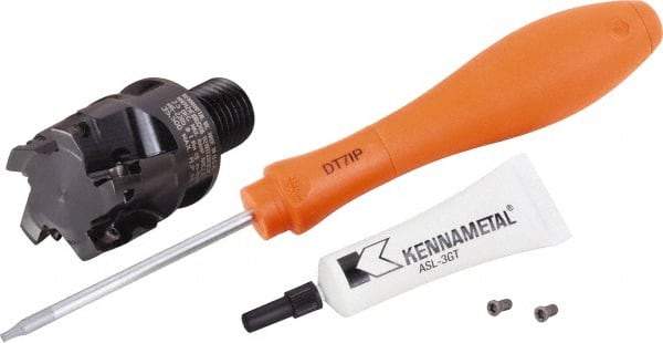 Kennametal - 1-1/4" Cut Diam, 1-1/2" OAL, Indexable Square Shoulder End Mill - M16 Modular Connection, 0° Lead Angle - Americas Industrial Supply