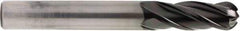 OSG - 1/4" Diam, 3/4" LOC, 4 Flute Solid Carbide Ball End Mill - Diamond Finish, Single End, 2-1/2" OAL, 1/4" Shank Diam, Spiral Flute - Americas Industrial Supply