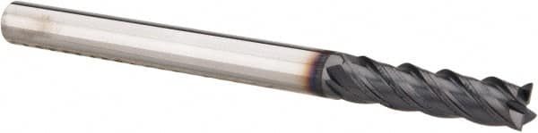 SGS - 3/16", 3/4" LOC, 3/16" Shank Diam, 2-1/2" OAL, 4 Flute, Solid Carbide Square End Mill - Single End, AlTiN Finish, Spiral Flute, 38° Helix, Centercutting, Right Hand Cut, Right Hand Flute, Series 7 - Americas Industrial Supply