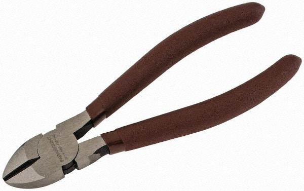 Paramount - 6" OAL, Diagonal Cutter - 13/16" Jaw Length x 3/4" Jaw Width, Oval Head, Plastic Dipped Handle - Americas Industrial Supply