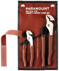 Paramount - 2 Piece Tongue & Groove Plier Set - Comes in Canvas Roll - Americas Industrial Supply