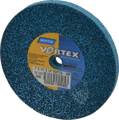 Norton - 3" Diam, 1/4" Face Width, 1/4" Center Hole, Medium Grade, Aluminum Oxide Deburring Wheel - Unitized, Medium Density 7 Grade - Americas Industrial Supply