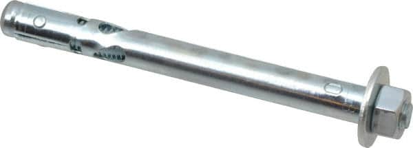 Powers Fasteners - 3/8" Diam, 3/8" Drill, 4" OAL, 1" Min Embedment Sleeve Concrete Anchor - 1018 Steel, Hex Nut Head, Hex Drive - Americas Industrial Supply