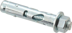 Powers Fasteners - 1/2" Diam, 1/2" Drill, 2-1/4" OAL, 1-1/4" Min Embedment Sleeve Concrete Anchor - 1018 Steel, Hex Nut Head, Hex Drive - Americas Industrial Supply