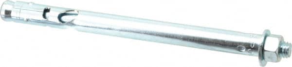 Powers Fasteners - 1/2" Diam, 1/2" Drill, 6" OAL, 1-1/4" Min Embedment Sleeve Concrete Anchor - 1018 Steel, Hex Nut Head, Hex Drive - Americas Industrial Supply