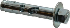 Powers Fasteners - 5/8" Diam, 5/8" Drill, 3" OAL, Sleeve Concrete Anchor - 1018 Steel, Hex Nut Head, Hex Drive - Americas Industrial Supply