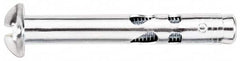 Powers Fasteners - 1/4" Diam, 1/4" Drill, 2" OAL, Sleeve Concrete Anchor - 1018 Steel, Round Head, Combination Slotted/Phillips Drive - Americas Industrial Supply