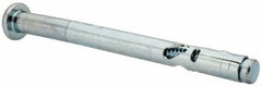 Powers Fasteners - 1/4" Diam, 1/4" Drill, 2-3/4" OAL, Sleeve Concrete Anchor - 1018 Steel, Round Head, Combination Slotted/Phillips Drive - Americas Industrial Supply