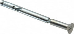 Powers Fasteners - 1/4" Diam, 1/4" Drill, 3" OAL, Sleeve Concrete Anchor - 1018 Steel, Flat Head, Combination Slotted/Phillips Drive - Americas Industrial Supply