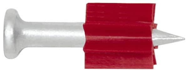 Powers Fasteners - 0.145" Shank Diam, Grade 1062 Steel Powder Actuated Drive Pin - 0.3" Head Diam, 3" Shank Length - Americas Industrial Supply