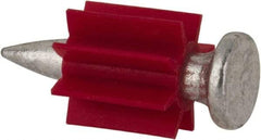 Powers Fasteners - 0.145" Shank Diam, Grade 1062 Steel Powder Actuated Drive Pin - 0.3" Head Diam, 3/4" Shank Length - Americas Industrial Supply