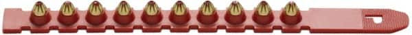 Powers Fasteners - 10 Load, Brown, 0.27 Caliber, Power Load Strip Powder Actuated Load - 7" Wide x 2" Deep x 1-1/2" High, For Use with HILTI DX350; HILTI DX36M; HILTI DX451; HILTI DX460; P3500; P3600; PA351; PA3500; RAMSET SA270; VIPER - Americas Industrial Supply