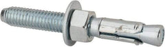 Powers Fasteners - 3/8" Diam, 3/8" Drill, 3" OAL, Wedge Expansion Concrete Anchor - 1018 Steel, Zinc-Plated Finish, Hex Nut Head, Hex Drive, 1-5/8" Thread Length - Americas Industrial Supply