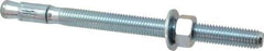 Powers Fasteners - 5/8" Diam, 5/8" Drill, 8-1/2" OAL, 2" Min Embedment Wedge Expansion Concrete Anchor - 1018 Steel, Zinc-Plated Finish, Hex Nut Head, Hex Drive, 6-1/2" Thread Length - Americas Industrial Supply