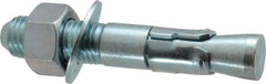 Powers Fasteners - 1" Diam, 1" Drill, 6" OAL, 1" Min Embedment Wedge Expansion Concrete Anchor - 1018 Steel, Zinc-Plated Finish, Hex Nut Head, Hex Drive, 2-3/8" Thread Length - Americas Industrial Supply