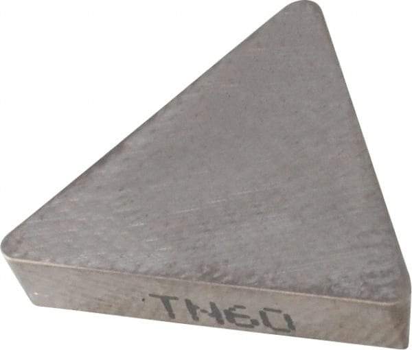 Kyocera - TPG322 Grade TN60 Cermet Turning Insert - TiCN/NbC Finish, 60° Triangle, 3/8" Inscr Circle, 1/8" Thick, 1/32" Corner Radius - Americas Industrial Supply