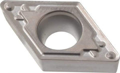 Kyocera - DCMT32.52 HQ Grade TN60 Cermet Turning Insert - TiCN/NbC Finish, 55° Diamond, 3/8" Inscr Circle, 5/32" Thick, 1/32" Corner Radius - Americas Industrial Supply