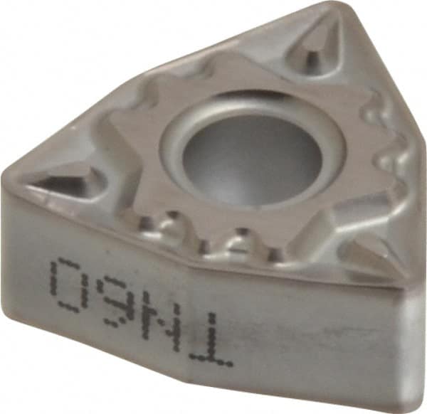 Kyocera - WNMG332 HQ Grade TN60 Cermet Turning Insert - TiCN/NbC Finish, 80° Trigon, 3/8" Inscr Circle, 3/16" Thick, 1/32" Corner Radius - Americas Industrial Supply