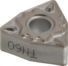 Kyocera - WNMG332 HQ Grade TN60 Cermet Turning Insert - TiCN/NbC Finish, 80° Trigon, 3/8" Inscr Circle, 3/16" Thick, 1/32" Corner Radius - Americas Industrial Supply