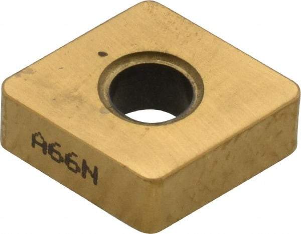 Kyocera - CNGA433 T00625 Grade A66N Ceramic Turning Insert - Al2O3/TiC/TiN Finish, 80° Diamond, 1/2" Inscr Circle, 3/16" Thick, 3/64" Corner Radius - Americas Industrial Supply