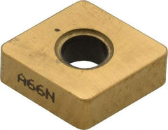 Kyocera - CNGA433 T00625 Grade A66N Ceramic Turning Insert - Al2O3/TiC/TiN Finish, 80° Diamond, 1/2" Inscr Circle, 3/16" Thick, 3/64" Corner Radius - Americas Industrial Supply