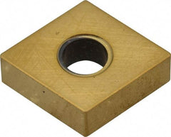 Kyocera - CNGA431 T00625AA Grade A66N Ceramic Turning Insert - Al2O3/TiC/TiN Finish, 80° Diamond, 1/2" Inscr Circle, 3/16" Thick, 1/64" Corner Radius - Americas Industrial Supply