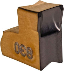 Iscar - TAG M IC830 Grade, 0.1575" Cutting Width, Carbide Cutoff Insert - Neutral Lead Angle, 0.0094" Cnr Rad, TiAlN Coated, Single End - Americas Industrial Supply