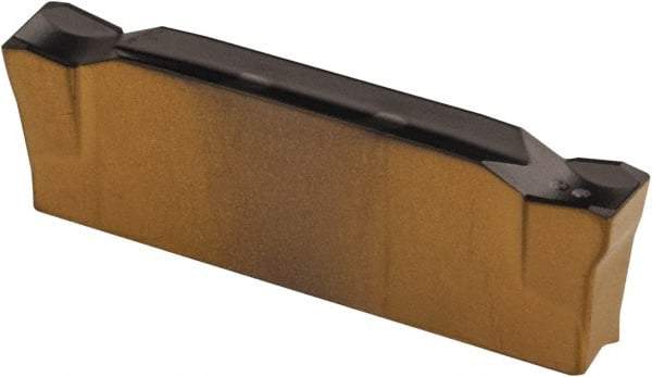 Iscar - DGR3102 IC808 Grade, 0.122" Cutting Width, Carbide Cutoff Insert - 6° Right Hand Lead Angle, 0.0079" Cnr Rad, TiAlN/AlTiN/TiN Coated, Double End - Americas Industrial Supply
