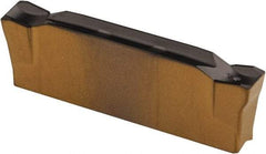 Iscar - DGR3102 IC808 Grade, 0.122" Cutting Width, Carbide Cutoff Insert - 6° Right Hand Lead Angle, 0.0079" Cnr Rad, TiAlN/AlTiN/TiN Coated, Double End - Americas Industrial Supply