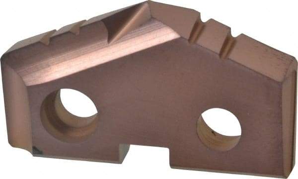 Allied Machine and Engineering - 1-3/32" Diam x 3/16" Thick, Seat Code 2, 132° Included Angle Spade Drill Insert - AM200 Coated, Cobalt, Grade Super Cobalt, Series GEN2 T-A - Americas Industrial Supply