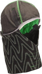 MSA - Universal Size, Black/Gray/Green, Underneath Hard Hat Winter Liner - Long Neck with Detachable Bottom Length, 3 Layer - Americas Industrial Supply