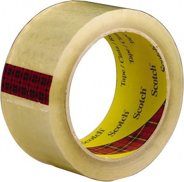 3M - 2" x 55 Yd Clear Rubber Adhesive Sealing Tape - Polypropylene Film Backing, 2.6 mil Thick, 60 Lb Tensile Strength, Series 3743 - Americas Industrial Supply