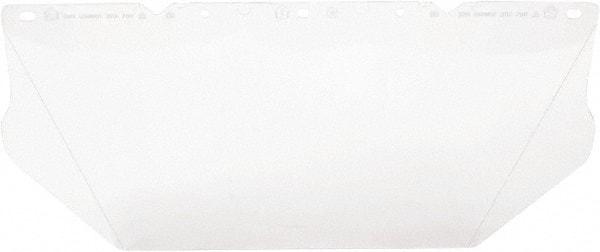 MSA - UV Protection Clear Polycarbonate Face Shield - 8" High x 17" Wide x 0.04" Thick, Compatible with MSA V-Gard Hard Hats & MSA V-Gard Frames - Americas Industrial Supply