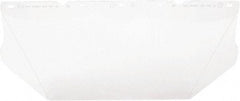 MSA - UV Protection Clear Polycarbonate Face Shield - 8" High x 17" Wide x 0.04" Thick, Compatible with MSA V-Gard Hard Hats & MSA V-Gard Frames - Americas Industrial Supply