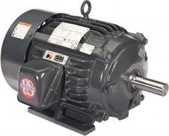 US Motors - 1 hp, TEFC Enclosure, No Thermal Protection, 1155, 935 RPM, 208-230/460 & 190/380 Volt, 60/50 Hz, Three Phase Premium Efficient Motor - Exact Industrial Supply