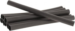 3M - 6" Long, 3:1, Polyolefin Heat Shrink Electrical Tubing - Black - Americas Industrial Supply