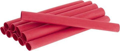 3M - 6" Long, 3:1, Polyolefin Heat Shrink Electrical Tubing - Red - Americas Industrial Supply