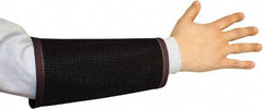 PRO-SAFE - Size L, Maroon & Black Cane Mesh Sleeve - 9" Long Sleeve, Cut Resistance Level 4, Hook & Loop - Americas Industrial Supply