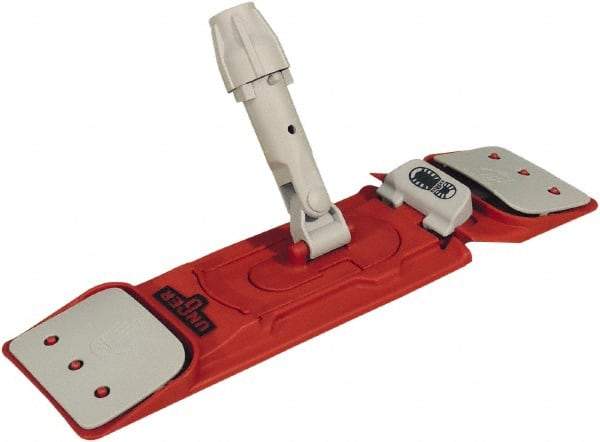 Unger - 15-3/4" Long x 4-1/4" Wide Nylon Plastic Flat Mop Holder - Red & Gray, Socket/Pin - Americas Industrial Supply