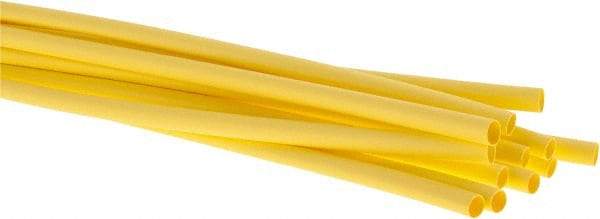 3M - 48" Long, 2:1, Polyolefin Heat Shrink Electrical Tubing - Yellow - Americas Industrial Supply