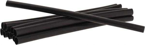 3M - 6" Long, 2:1, Polyolefin Heat Shrink Electrical Tubing - Black - Americas Industrial Supply