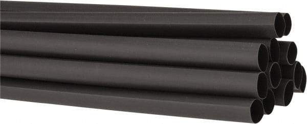 3M - 48" Long, 2:1, Polyolefin Heat Shrink Electrical Tubing - Black - Americas Industrial Supply