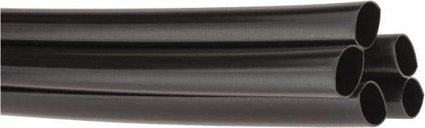 3M - 48" Long, 2.5:1, Polyolefin Heat Shrink Electrical Tubing - Black - Americas Industrial Supply