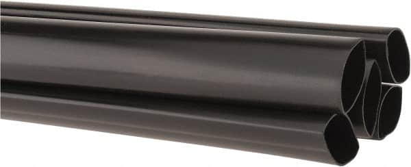 3M - 48" Long, 2.5:1, Polyolefin Heat Shrink Electrical Tubing - Black - Americas Industrial Supply