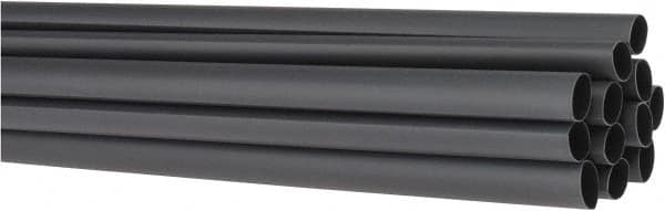 3M - 48" Long, 2:1, Polyolefin Heat Shrink Electrical Tubing - Black - Americas Industrial Supply