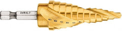 DeWALT - 12 Hole Sizes, 3/16 to 7/8" Hole Diam High Speed Steel Split Point Step Drill Bit - Americas Industrial Supply
